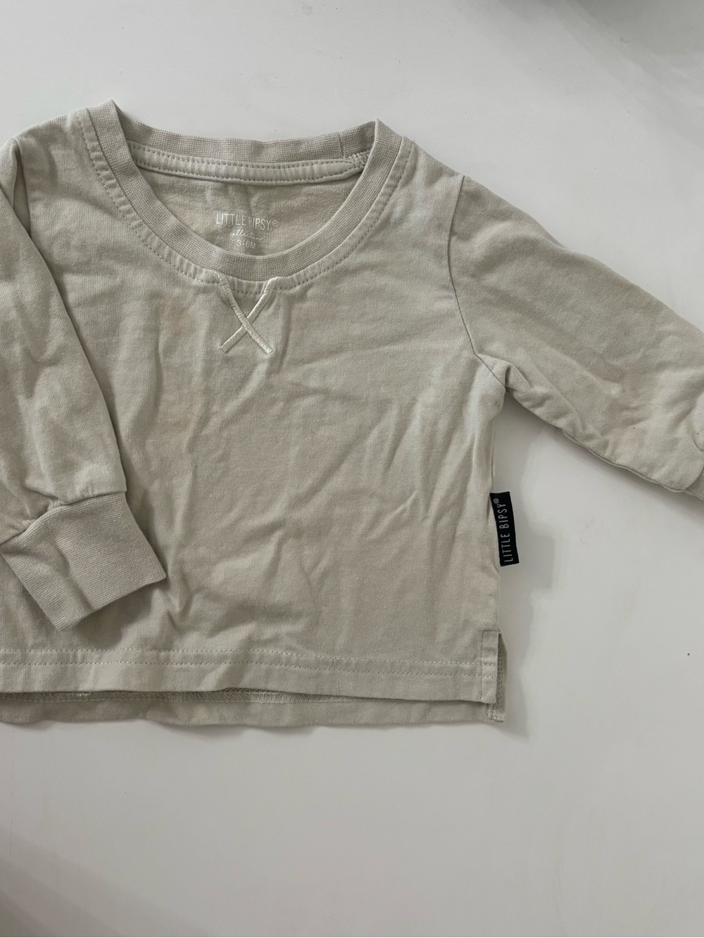 Little Bipsy Cream Long Sleeve Tee